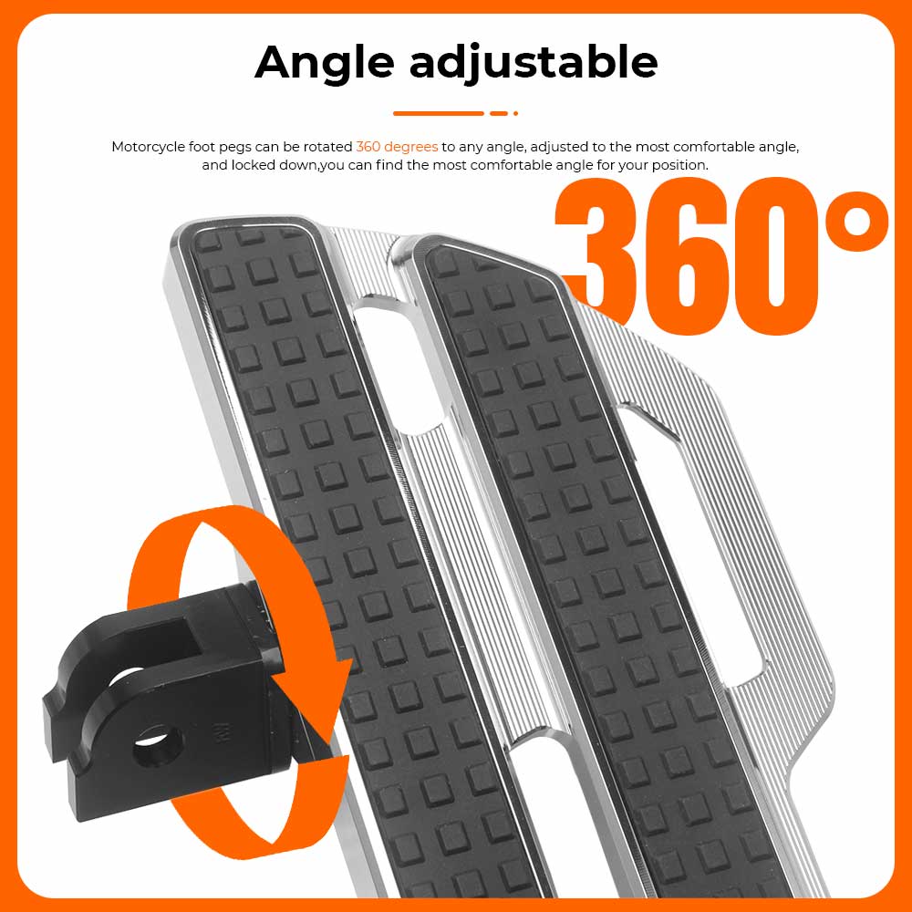 Motorcycle 1 Pair Front Footrest Floorboards Chrome Accessories Fit For Harley Softail Low Rider ST FXLRST 2022 2023 2024 Models