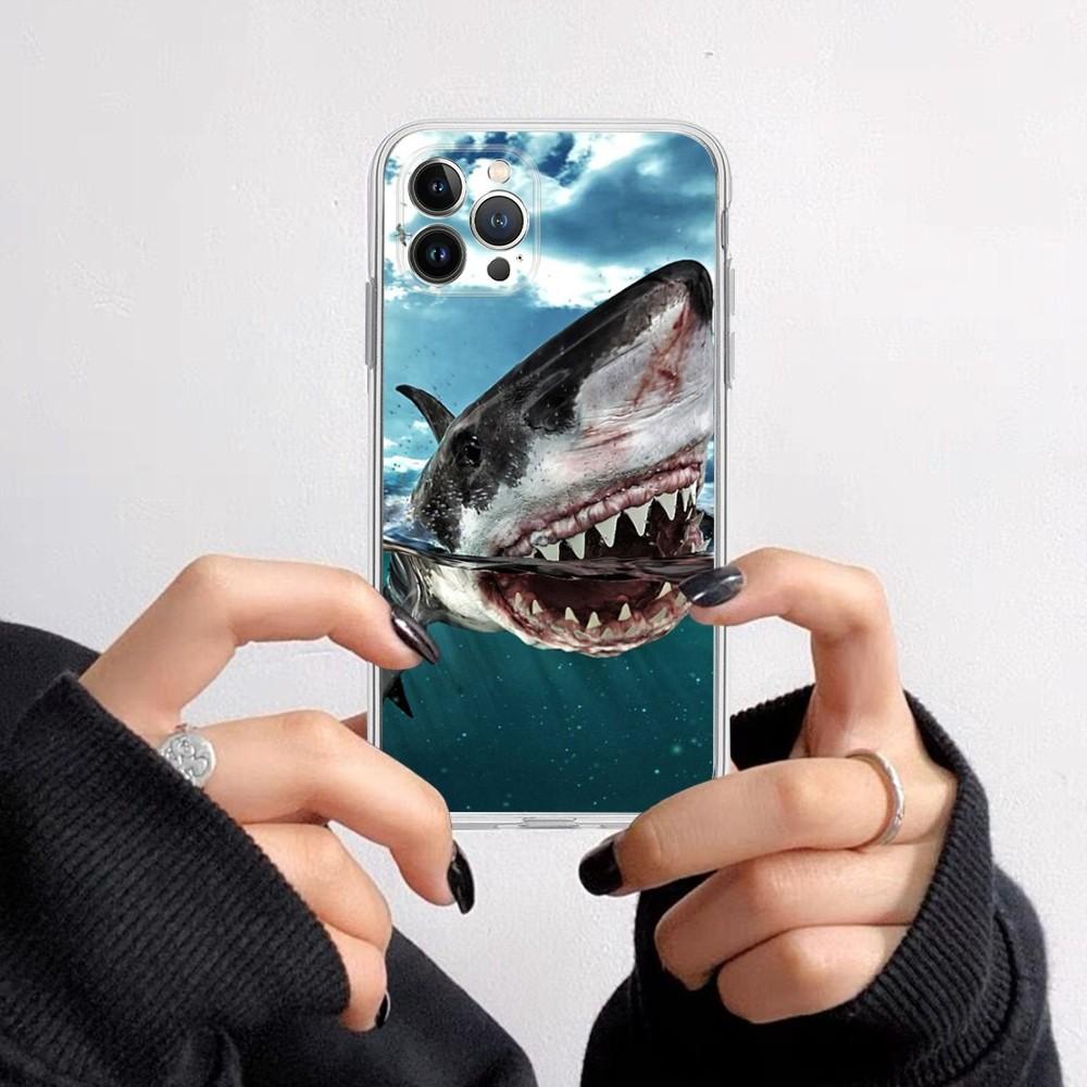 Shark Phone Case for iPhone 16 15 8 7 6 6S Plus X SE XR XS 14 11 12 13 Mini Pro Max Mobile Case