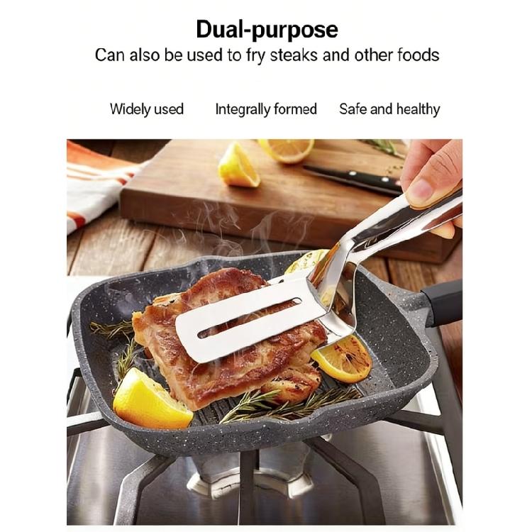 Stainless Steel Meat Turner Comfortable Grip Nonslip Spatula with Extended Handle Barbecue Accessory