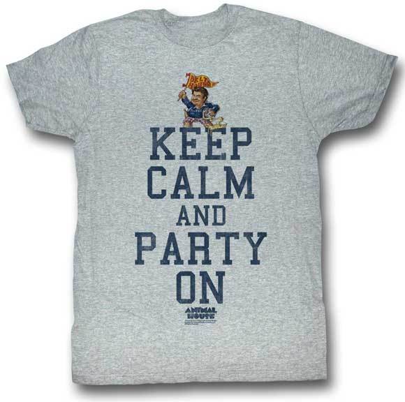 Animal House Movie Keep Calm And Party On Men s T Shirt  Unisex T-Shirt S