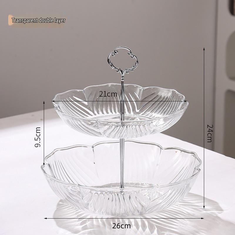 Exquisite Bear Fruit Plate: Multi-Layer Dessert & Candy Display for Luxurious Living Rooms.