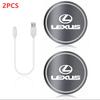 Car LED Luminous Water Cup Pads Auto Coaster Mats For Lexus RX ES GX LS LX IS GS RC UX IS250 IS300 ES300 ES250 Auto AccessoriesVK3 