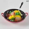 Dollhouse Miniature Diy Accessories Cooking Pot With Food Kitchen Utensils Model
