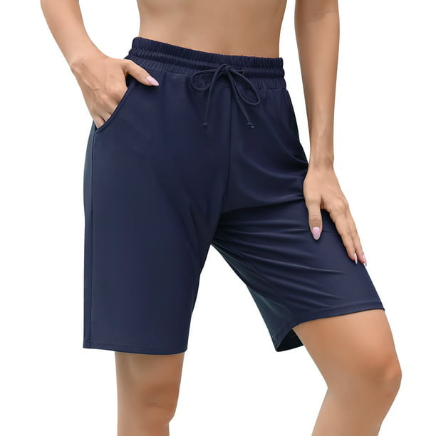 CHARMLEAKS Women's Swimming Trunks Drawstring Board Shorts Swim Bottom for Women Bandeau Shorts