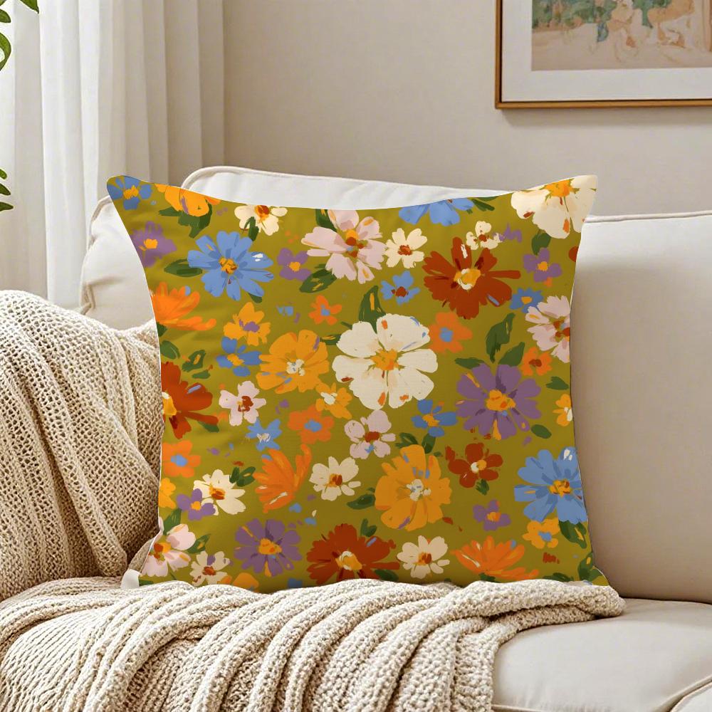 Elegant And Beautiful Flowers Cushion Cover Pillowcase Antidustmite living Room Sofa Decor Cushion Room