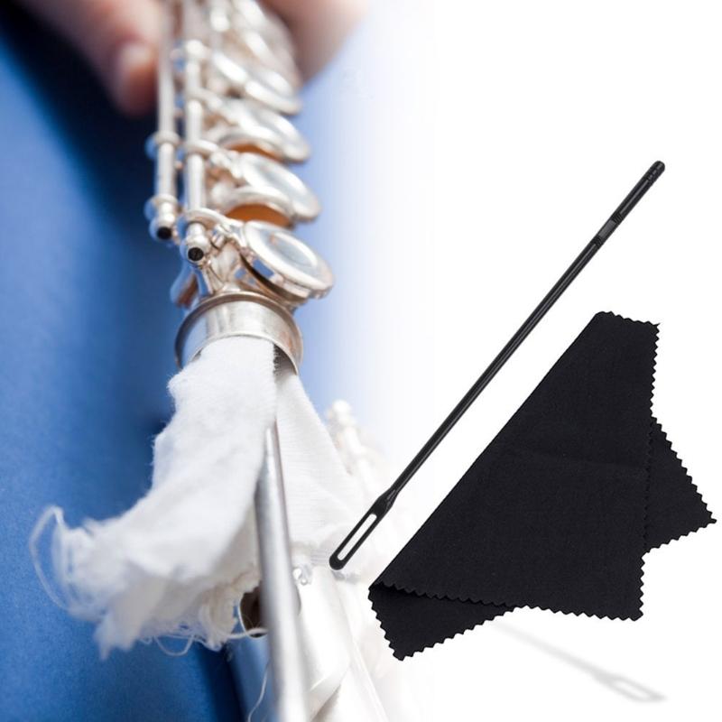 Flute Cleaning Kits, Flute Cleaning Cloth, Flute Cleaning Rod Cleaning Rag Flute Cleaning Swab Flute Cleaner Supplies