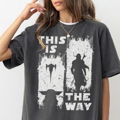 Comfort Colors This Is The Way Shirt, Mandalorian Grogu Tee, Bounty Hunter, Star Wars Tshirt