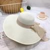 Yellow Beach Straw Hat Female Summer Beach Big Brim Sunscreen Sunshade Travel Versatility Big Brim Sandal Sun Summer