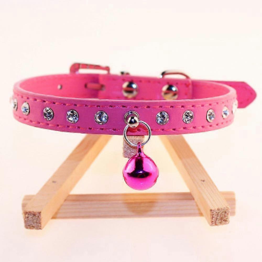 Hundehalsband, Hund Haustier Welpe Katze Gold Kristall Halskette mit kleinen Glöckchen, stilvolles und schönes Aussehen, geeignet für kleine Hunde (27-33cm)
