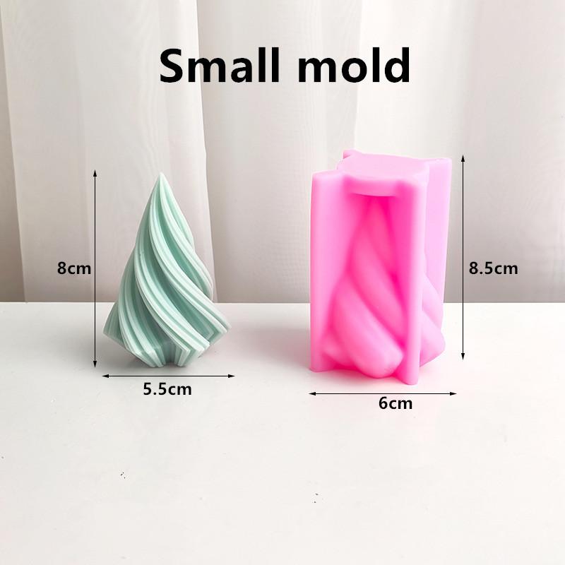 3D Pillar Swirl Candle Molds Wave Twirl Taper Spiral Silicone Mould Geometric Abstract Decorative Wavy Soy Wax Mold Clay Molds