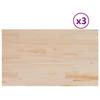 VidaXL Dessus de table 3 pcs 80x47x1,7cm rectangulaire bois pin massif, dessus de table en bois, dessus de table à manger, 847419