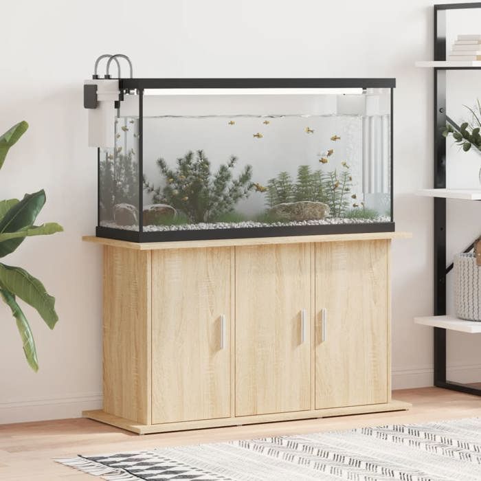 VidaXL Aquarium Stand, Aquarium Cabinet with 6 Compartments, Aquarium Base Cabinet with Storage 833634