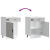 Porto Kitchen Base Cabinet Grey Sonoma Wood Based Material