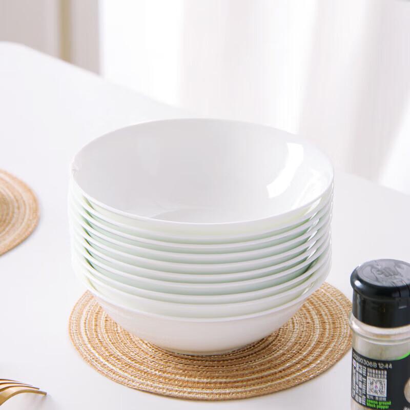 Pure White Bone China Rice Bowl Set