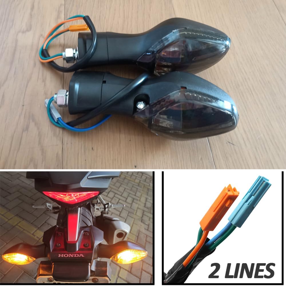 2x Turn Signal Indicator Light Blinker Lamp For Honda CRF250L CRF 250L 2013 2014 2015 2016 (Smoke)