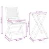 Garden Bistro Set 3 Pieces Brown Solid Acacia Wood