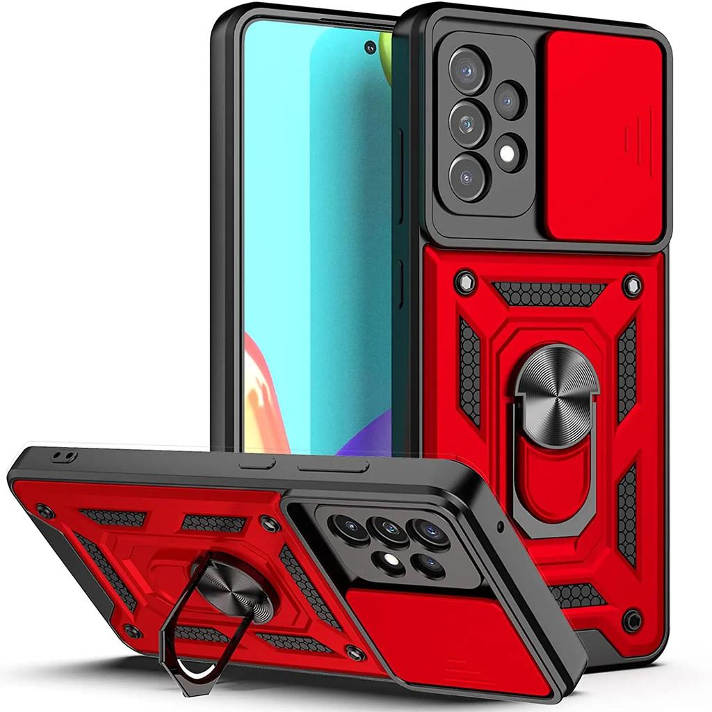Military Grade Armor Case For Samsung Galaxy S25 S24 S23 S22 Ultra Plus S21 S20 Note 20 FE Edge Phone Holder Ring Stand Cover