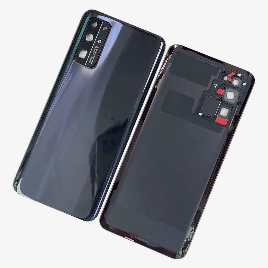 

Крышка батарейного отсека для Honor 30, задняя стеклянная панель, корпус задней двери BMH-AN10, BMH-AN20, крышка батарейного отсека с объективом камеры чёрный