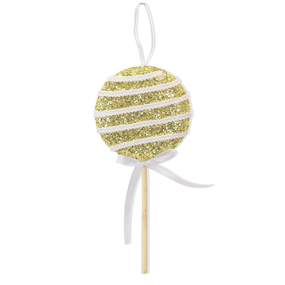 Large Sequins Lollipop Ornament Cartoon Xmas Candy Hanging Decor  Winter Home Decor