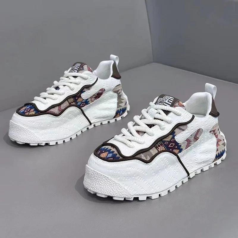 Spring Autumn New Luxury Men's Sneakers Tall Thick Bottom Casual Shoes Comfortable and Breathable Running Sports Shoes