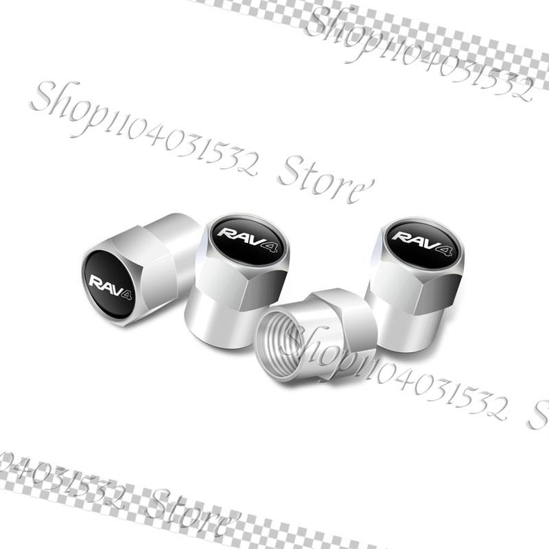 

4Pcs/Set Car Wheel Tire Valve Caps Rim Stem Dust-proof Covers Accessories For Toyota RAV4 Emblem Decoration