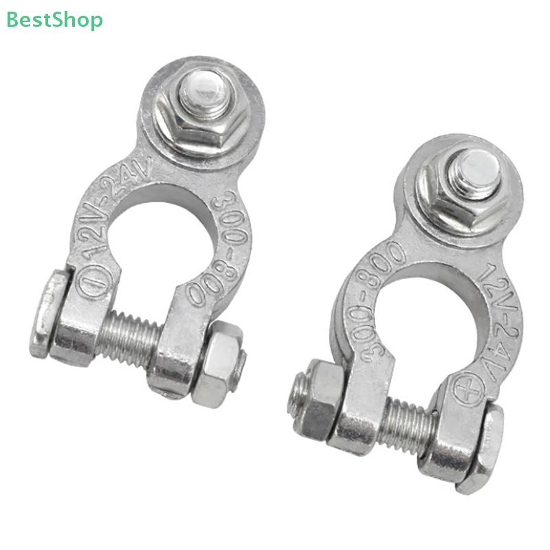 1 Pair Battery Terminal Clamp Zinc Alloy Positive & Negative Pole Auto Car Screw Connector Car Battery Terminal Clamp