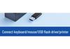 USB 3.0 High-Speed Multi-Port Hub with Vertical Extension for Laptops and Desktops.
