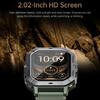 2025 New Men Sports SmartWatch 2.02in Screen Blood Oxygen Heart Rate Bluetooth Talking Watch 100+ Sport Mode Outdoor Smart Watch