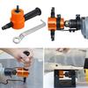 Double Headed Sheet Metal Cutter Nibbler Electric Punching Shears Iron Saw Cutting Tool Drill Attachment Deburring Tool Snips