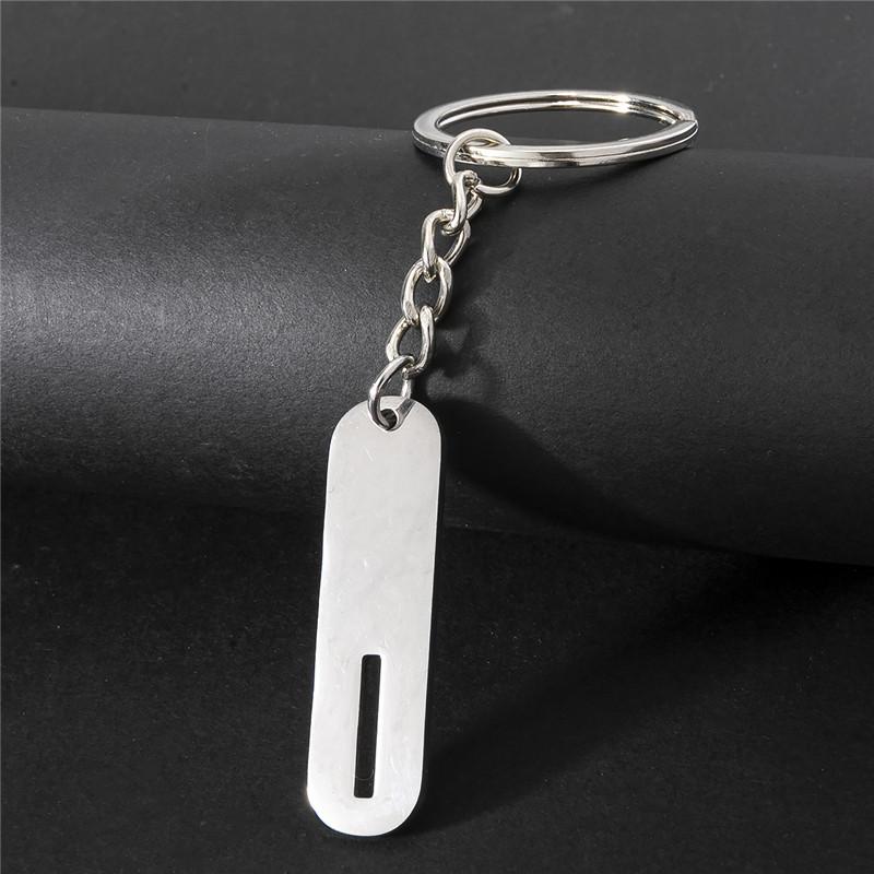 NEW DIY Stainless Steel A-Z Letters Key Chain 26 Alphabet Charm Metal Keyring Men Women Car Key Ring Unique Gift
