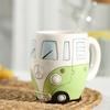 Deding Keramik Handbemalt Cartoon Auto Bus Kreative Persönlichkeit Kaffeetasse Frühstück Wasserbecher
