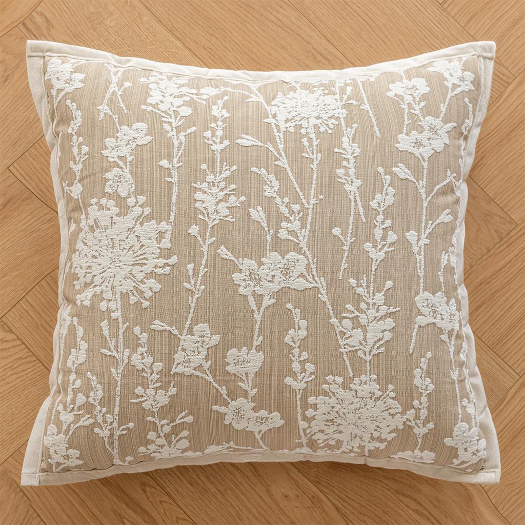 45X45CM Embroidery Throw Pillow Cover Khaki Luxury Stamping Waist Cushion Cover Decor Home Decorative Pillowcase