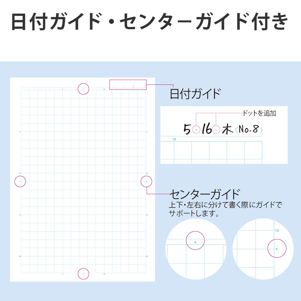 KOKUYO Campus 10mm 30S10X5 Notebook, B5, Grid, 5-Pack, No.