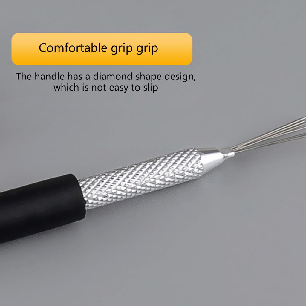 3PCS Clay Sculpting Needle Tool Set Suitable for Detailed Texturing Modeling Wax Sculpting with Stainless Steel Bristles