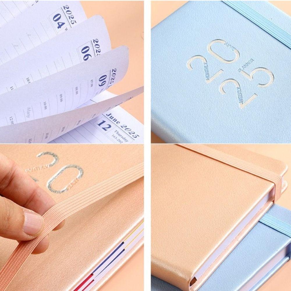 5 Colors 2025 Planner Notebooks A5 Sketchbook Schedule Journals  Office School Supplies