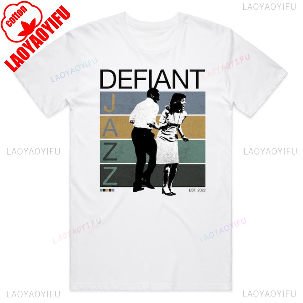 Defiant Jazz Shirt Severance T-Shirt Tops Retro Vintage 90er TV-Show Geschenk für Ihn Sie