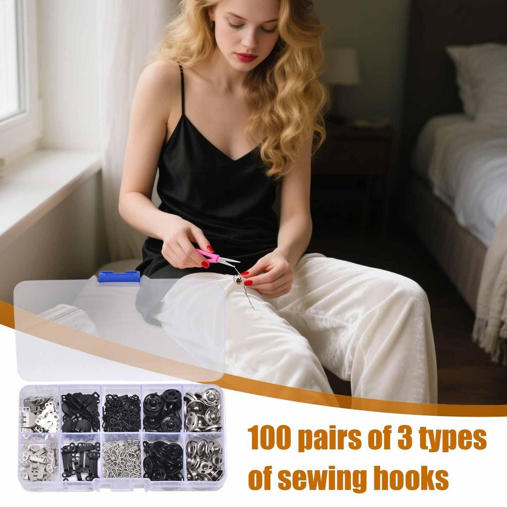 Metal Sewing Press Fastener Button Metal Clasp For Sewing Bra Clasps Invisible Clasps For DIY Clothes Hats Coat Repair Tool