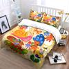 3Pcs Woodland Friends Cartoon Animal Duvet Cover Set Bunny Fox Bear Garden Nursery Bedding Single Double King Queen Gift
