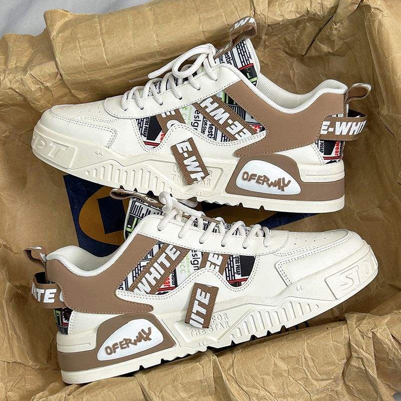 Men's Shoes Summer Breathable Casual Versatile Thick-soled Black Board Shoes Men's Waterproof and Non-slip Shoes Sports Trendy Shoes