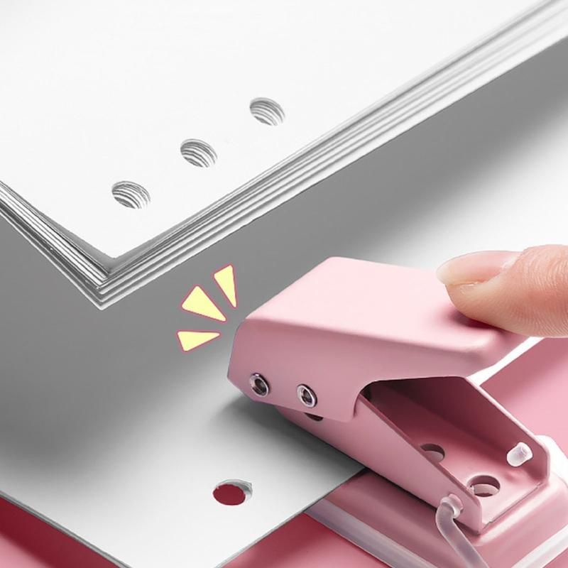 Multifunctional Single Hole Punch 6mm Round Hole Punch Single Hole Punch Handheld Punching Pliers for Office School