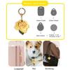 3D Rose Rose Flower Bag Keychain PU Leather Entrance Guard Card Holder Bag Hanging Ornament  Travel
