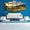 5 Piece HD Print Painting Canvas Home Decor Sunset Mountain Clouds Green Nature Landscape Poster Modular Wall Art Pictures No Frame No Frame