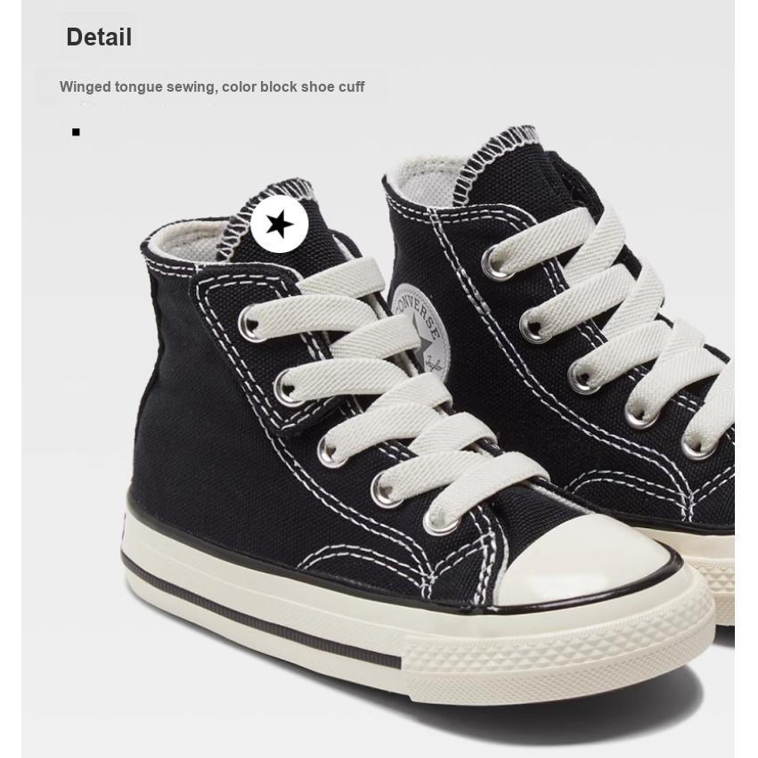 Converse 1970s Classic Canvas High Top Sneakers Baby Sneakers Black 771639C