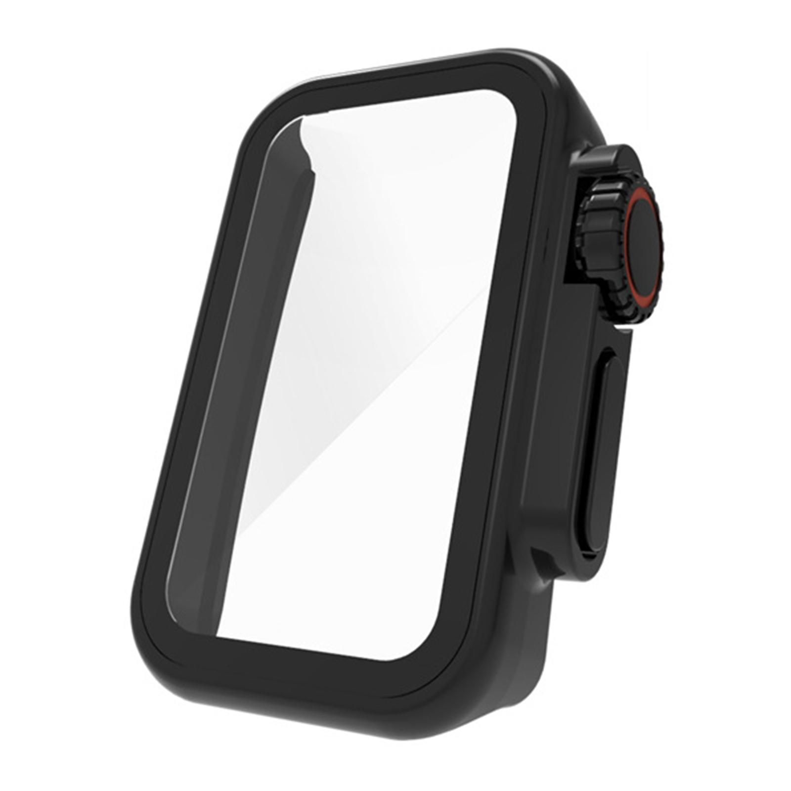 

Чехол для ПК с закаленной стеклянной пленкой для Band 9, защитное покрытие для экрана часов, водонепроницаемый чехол для корпуса часов чёрный