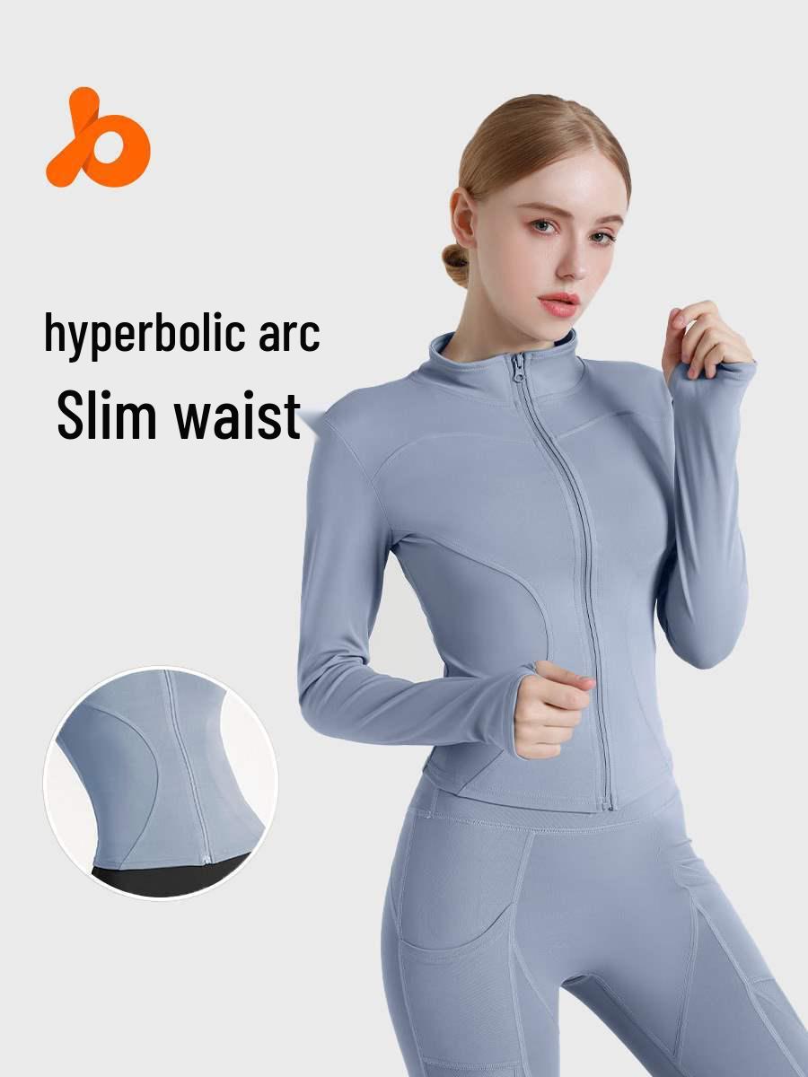 

Juyi Hall High Elastic Slim Fit Yoga Jacket with Stand-up Collar M