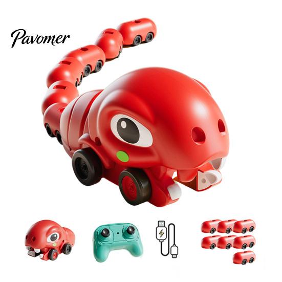 Magnetic Snake Game RC Toy, Electric Remote Control Eating Itself Toy Parent-Child Interactive Competitive Race Car for Boys Girls Two Player Battle