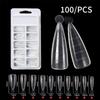 100pcs Transparent Nail Art Molds Quick Building Nail Extension New Fake Nail Flakes Manicure Tool