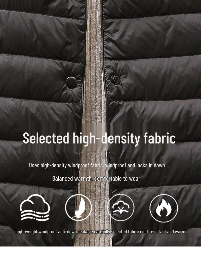2025 Spring/Autumn Women's Collarless Lightweight Down Cotton Vest - Inner Wear Thin Style Gilet