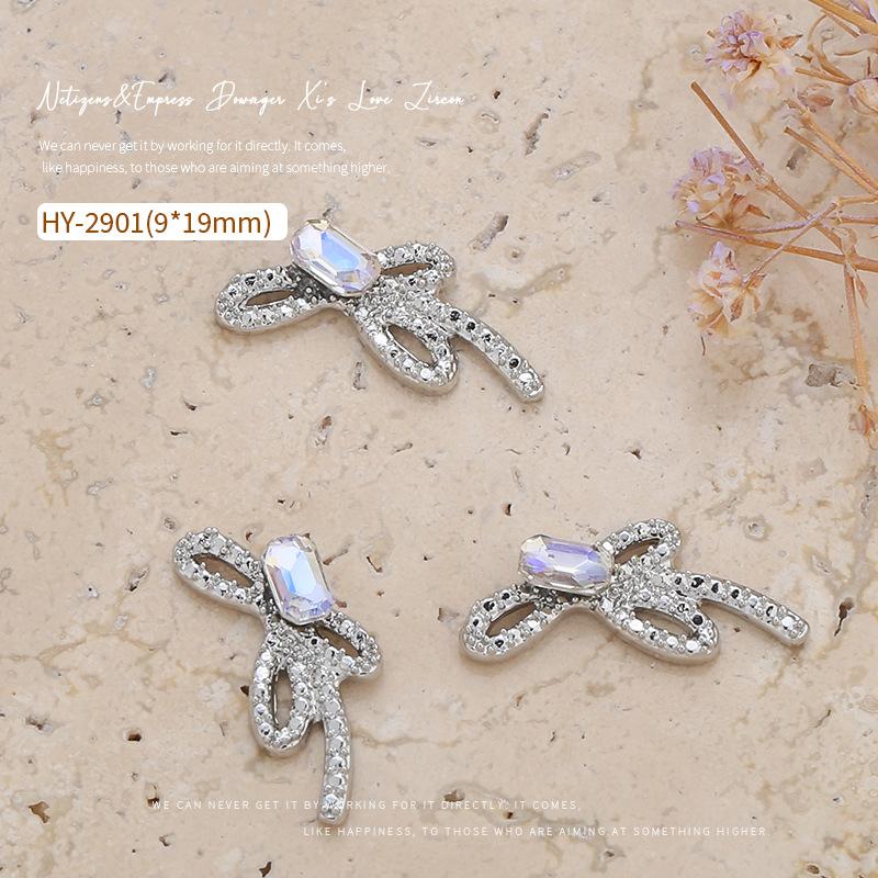 3Pcs Diy Nail Art Decoration 3D Bow-Knot Nail Art Charm  Nail Drill For Manicure Design Accessory