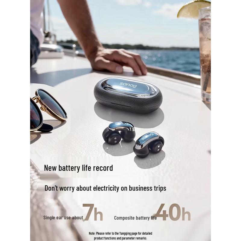 SANAG S9S AI Ear Clip Bone Conduction Headphones